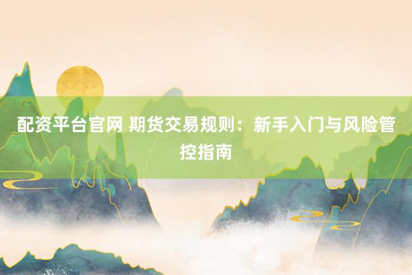 配资平台官网 期货交易规则：新手入门与风险管控指南