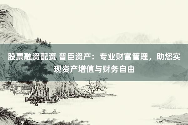 股票融资配资 普臣资产:专业财富管理,助您实现资产增值与财务自由