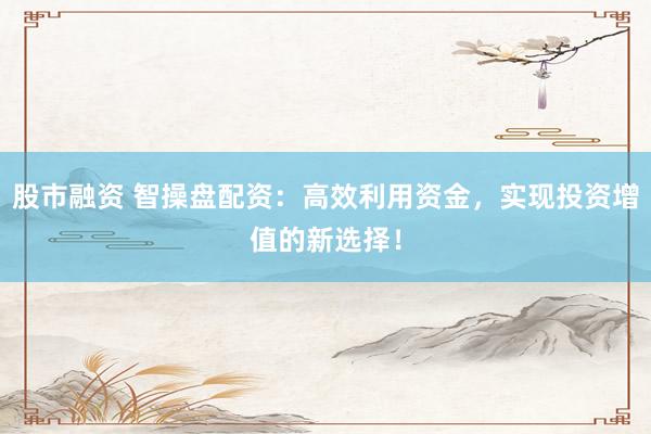 股市融资 智操盘配资：高效利用资金，实现投资增值的新选择！
